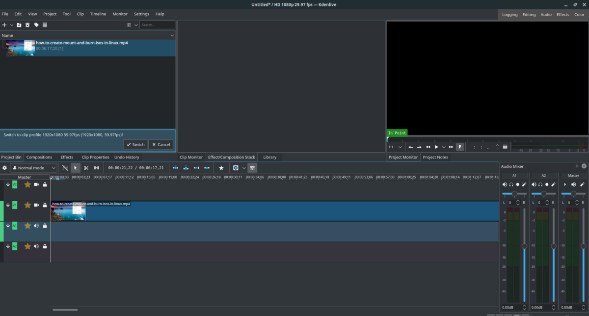 How to replace audio in a video on Linux