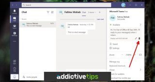 Microsoft Teams Out of Office banner