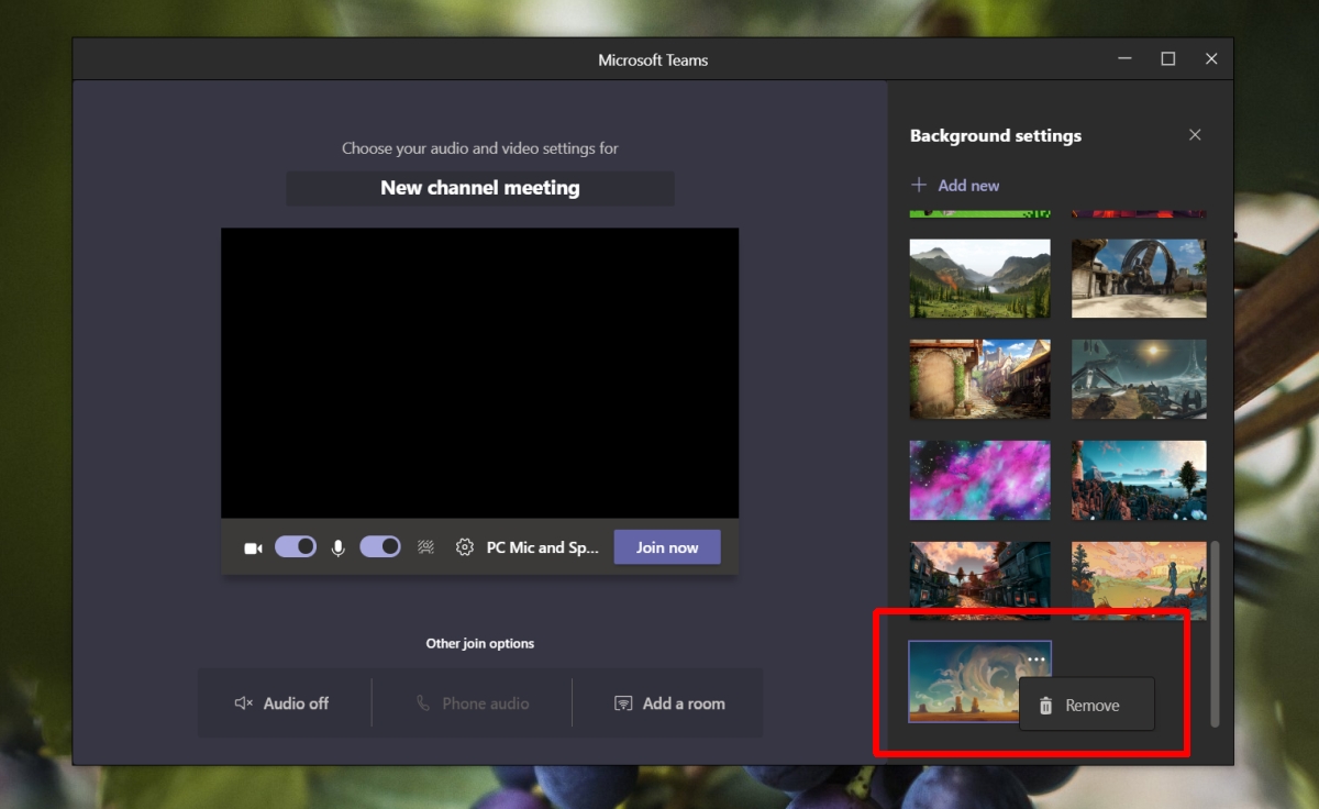 How to set a custom background in Microsoft Teams meetings