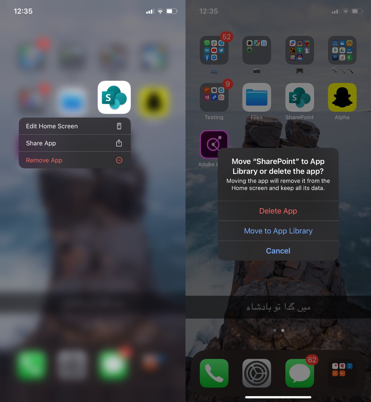 how to add all apps to home screen from app library