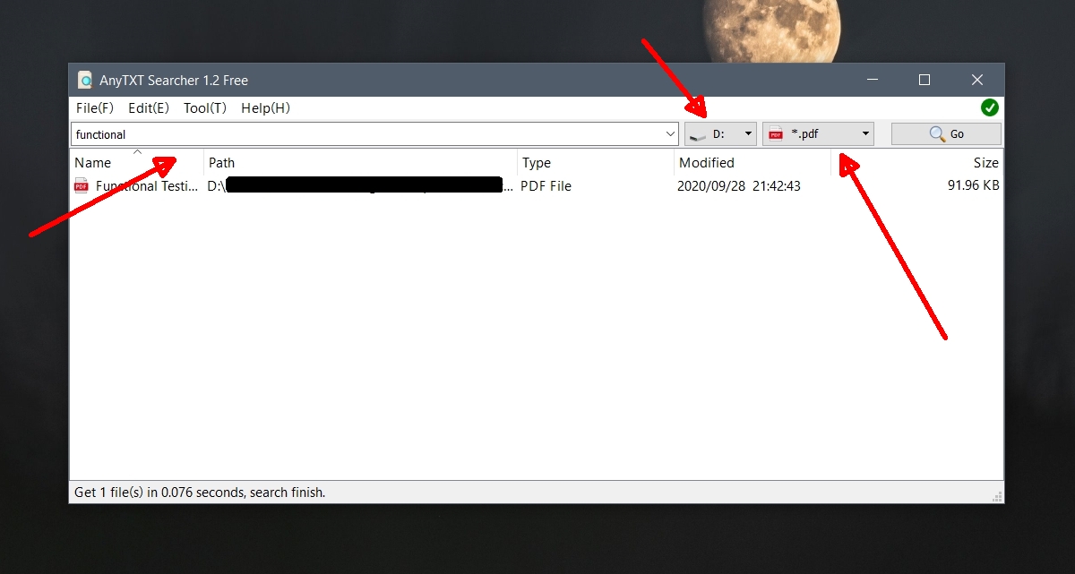 windows 10 how to search for text in files