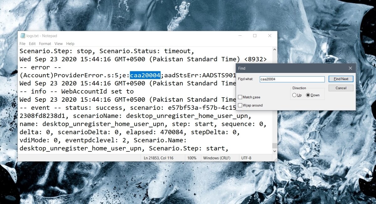 Microsoft error codes