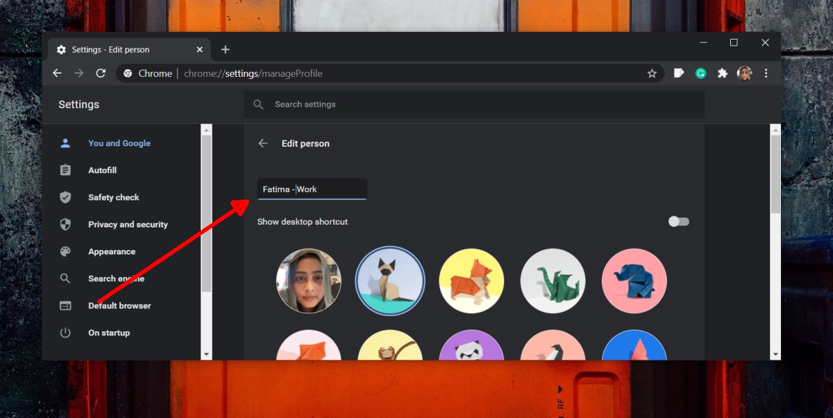 how to change email associated with chrome profile
