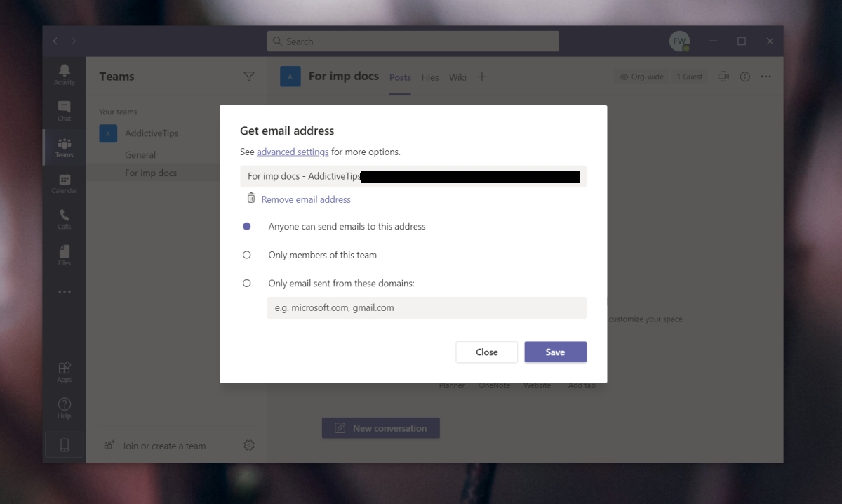 How to send an email to a Microsoft Teams channel