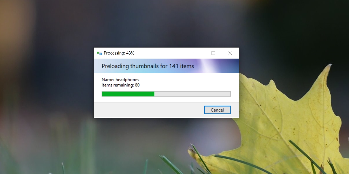 How to preload thumbnails for files and folders on Windows 10