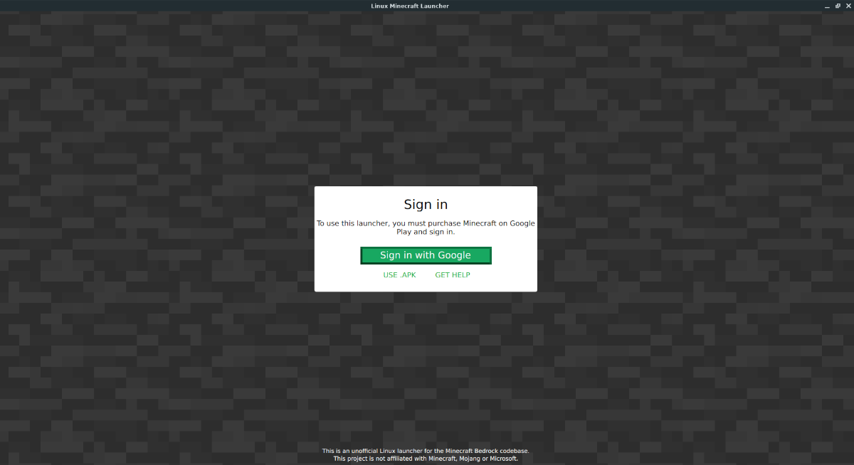 Minecraft Bedrock Edition Linux Launcher