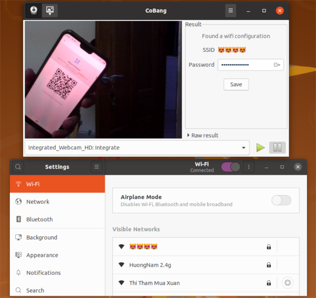 How to scan QR codes from the Linux desktop