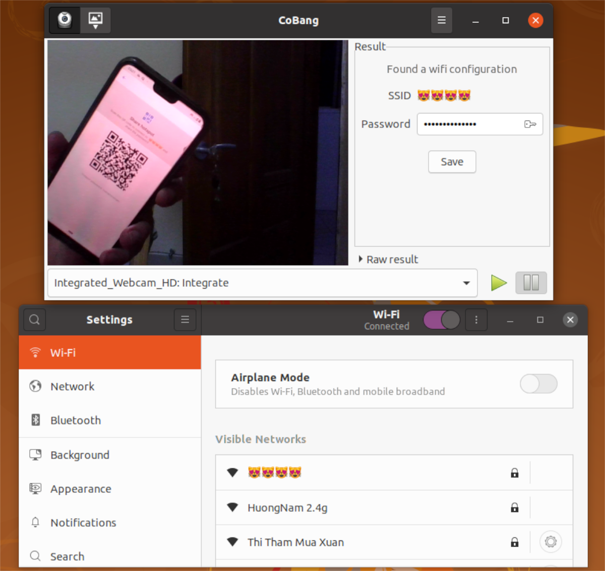 How to scan QR codes from the Linux desktop