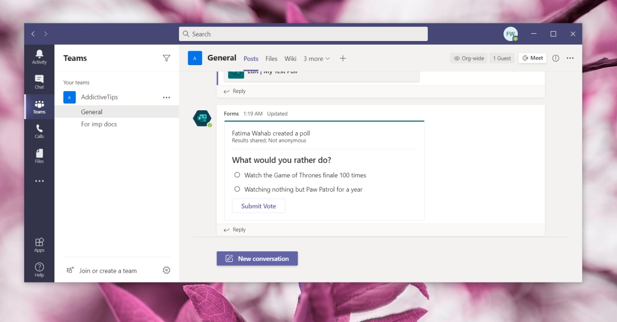 How To Create A Poll In Microsoft Teams