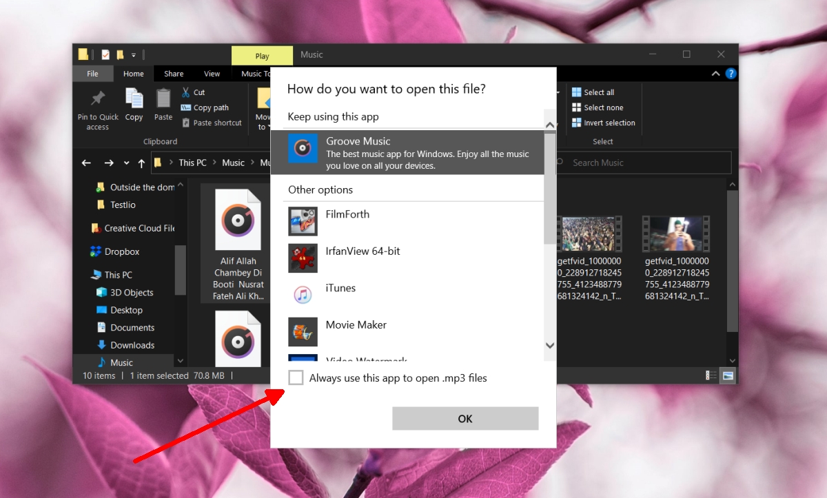 How to change default program for a short cut detectivepassl