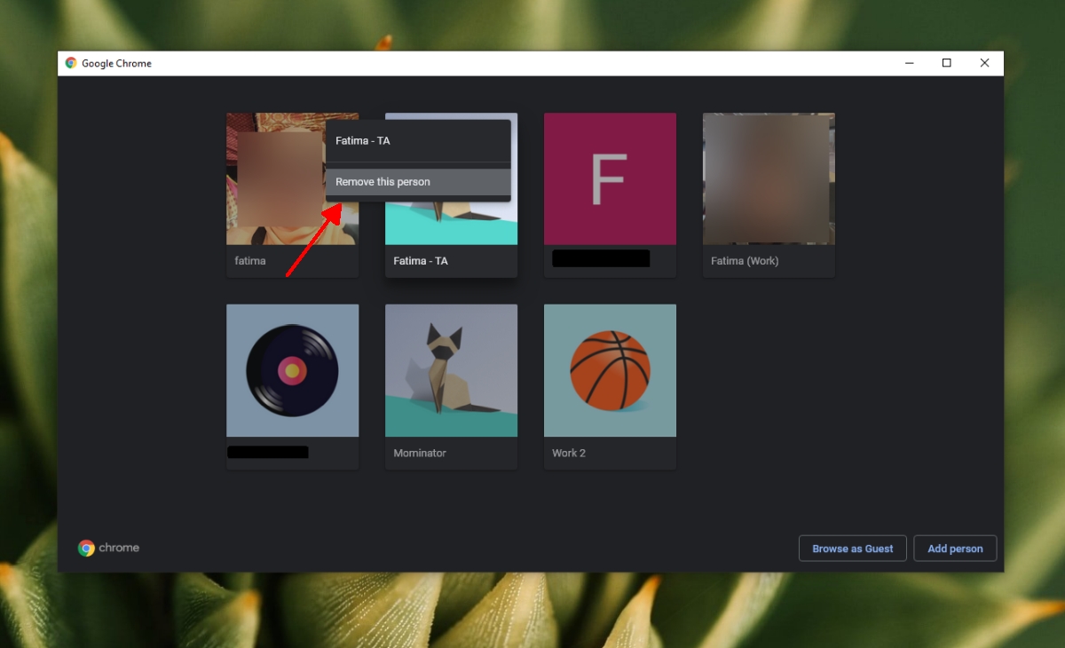 delete google chrome profile windows 10