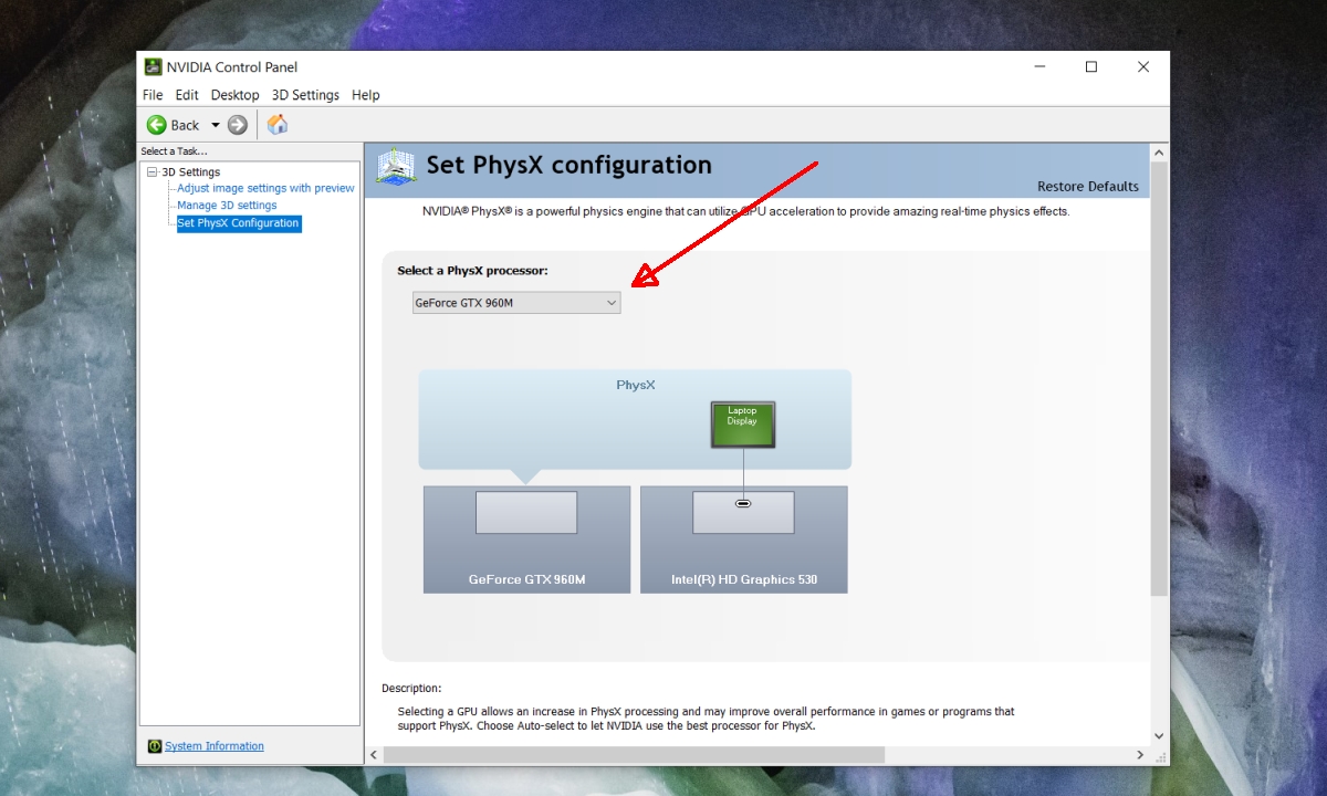 Have en picnic schweizisk eksotisk How to set PhysX Configuration in Nvidia Control Panel on Windows 10