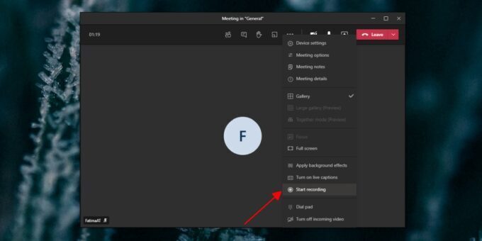 Record Microsoft Teams meeting