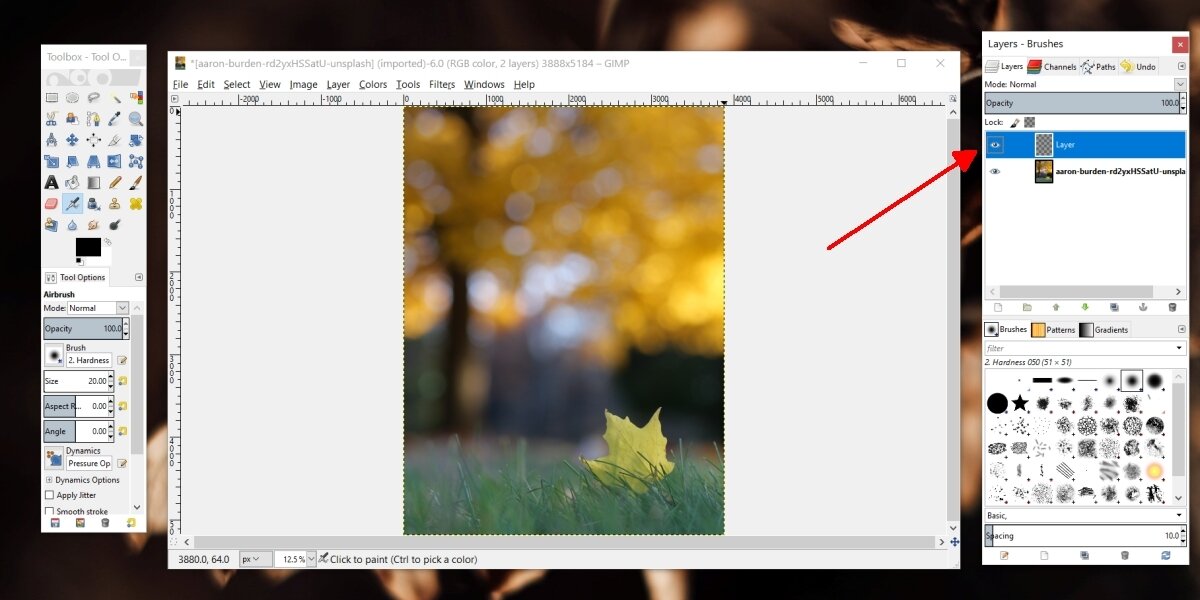 How To Fix The GIMP Eraser Not Working