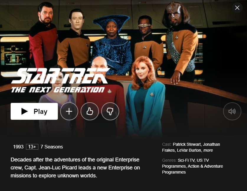 star trek next generation netflix uk