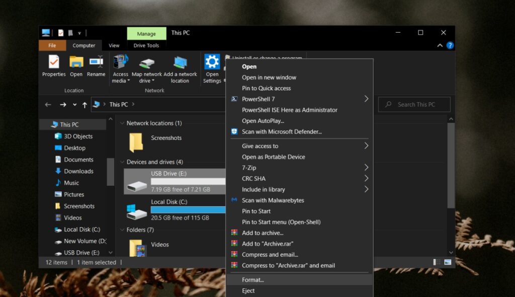 windows 10 format drive download