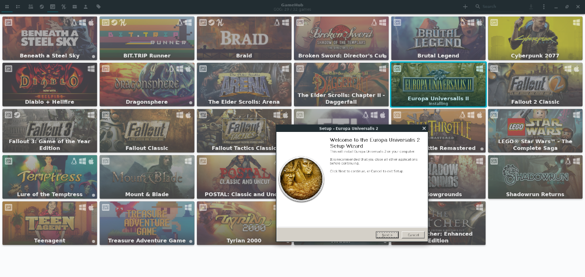 How to use Gamehub to download Steam, GOG, and Humble Bundle games on Linux