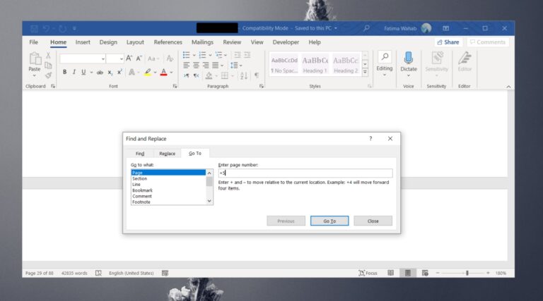 How To Go To A Page In Word In Microsoft 365