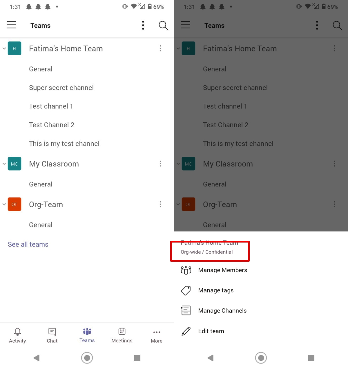 How to leave a Microsoft Team