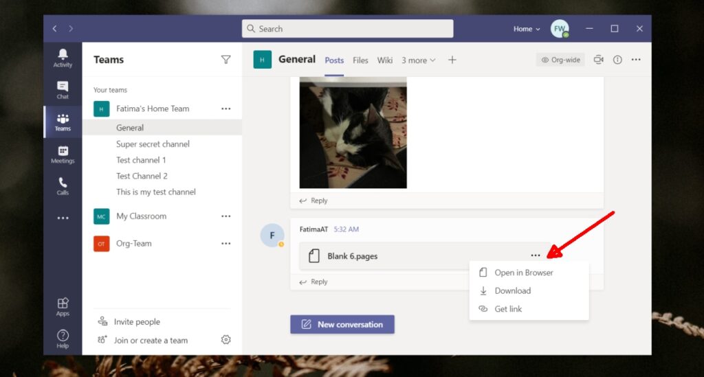How to change download folder location in Microsoft Teams