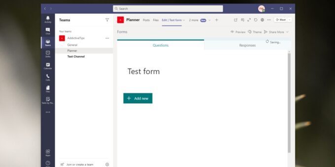 microsoft teams forms