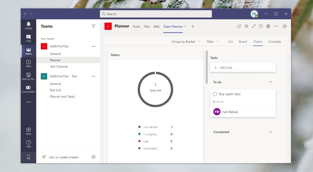 How to use the Microsoft Teams planner