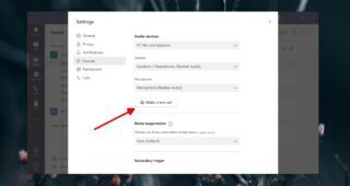 Microsoft Teams test call