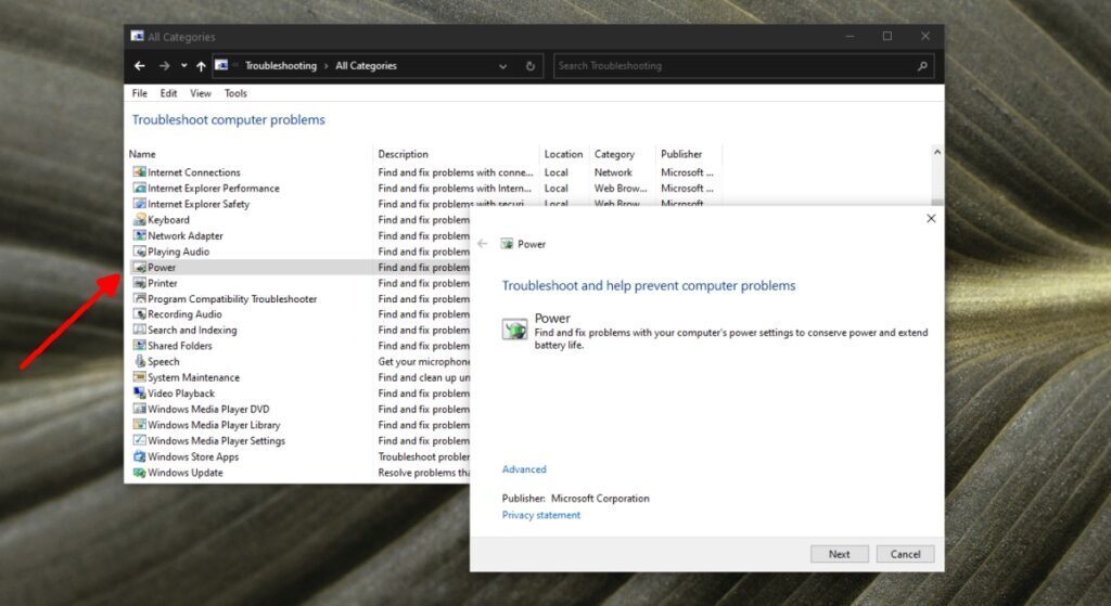 Run-Power-troubleshooter