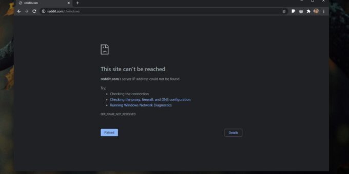 This site can’t be reached