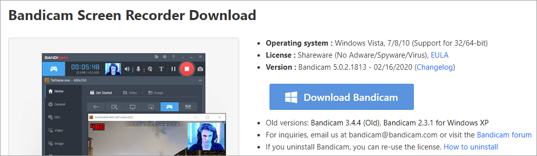 bandicam free download