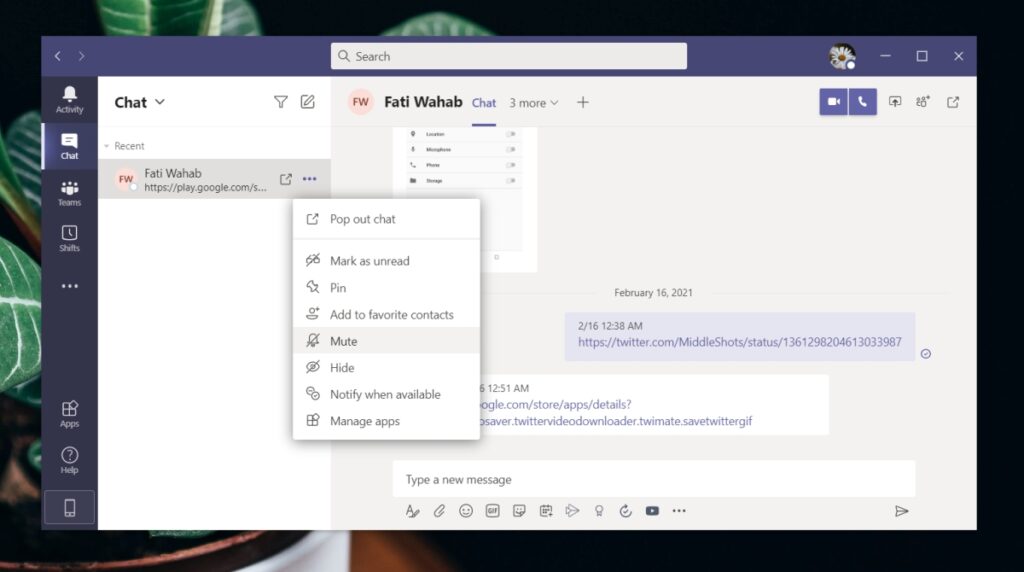 How to block someone on Microsoft Teams