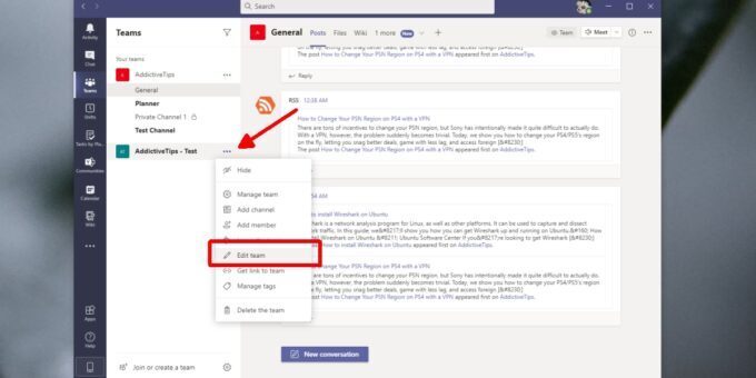 Change name on Microsoft Teams