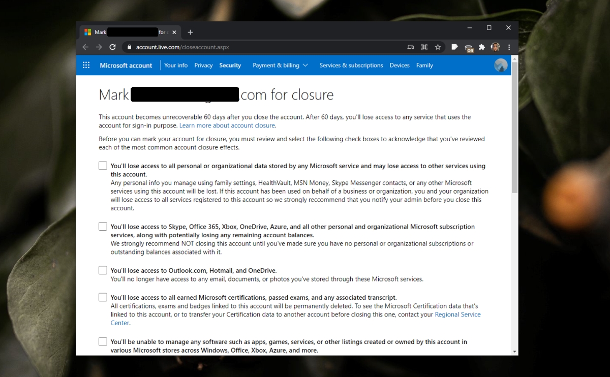 How to delete microsoft teams account