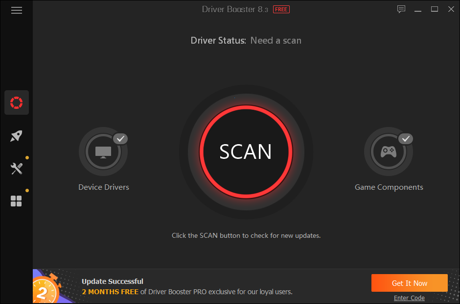 Главное окно Driver Booster версии 8.3