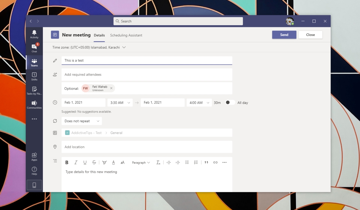 How to create and use a Microsoft Teams Calendar