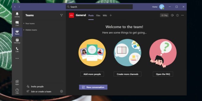 Microsoft Teams dark mode