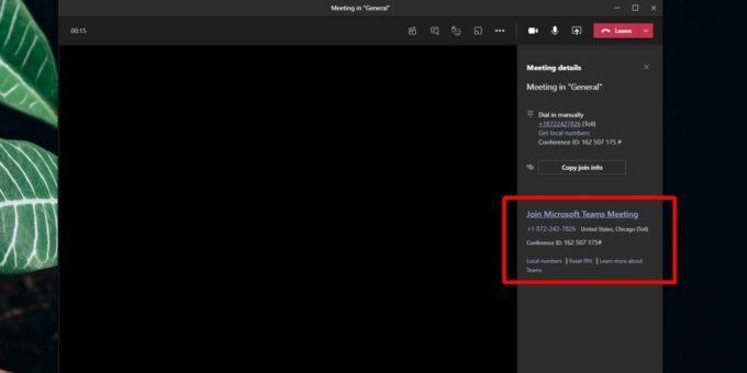 Microsoft Teams meeting invite
