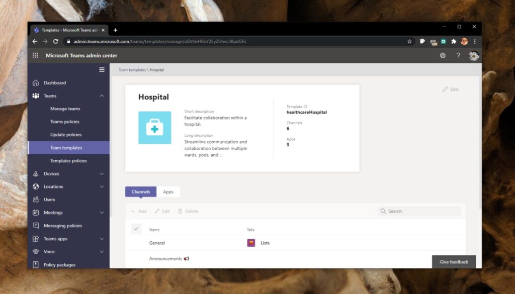 How to use a Microsoft Teams template