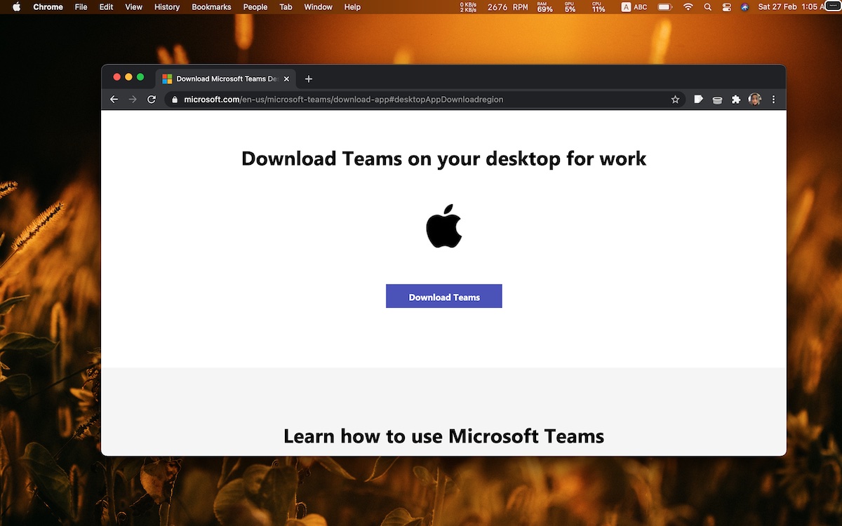 how to install microsoft teams for mac