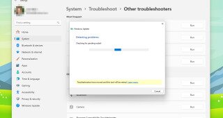 Windows 11 update troubleshooter detecting problems