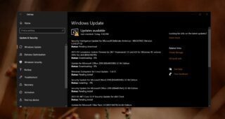 Windows 10 updates pending install