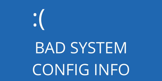 fix BAD SYSTEM CONFIG INFO