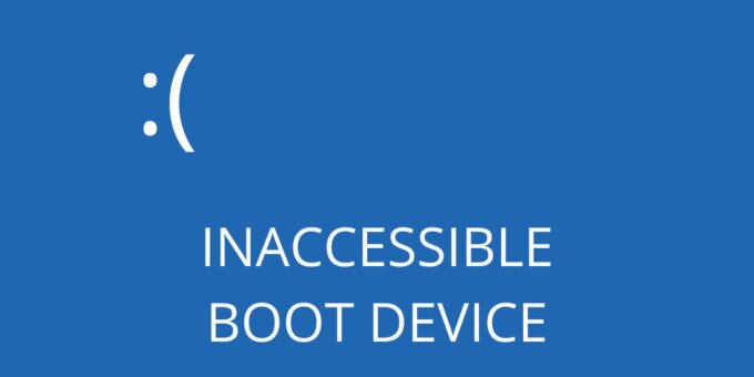 How to fix INACCESSIBLE BOOT DEVICE