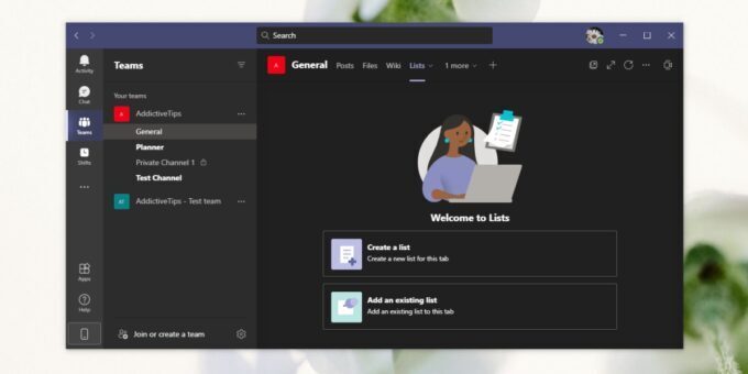 Microsoft Teams lists