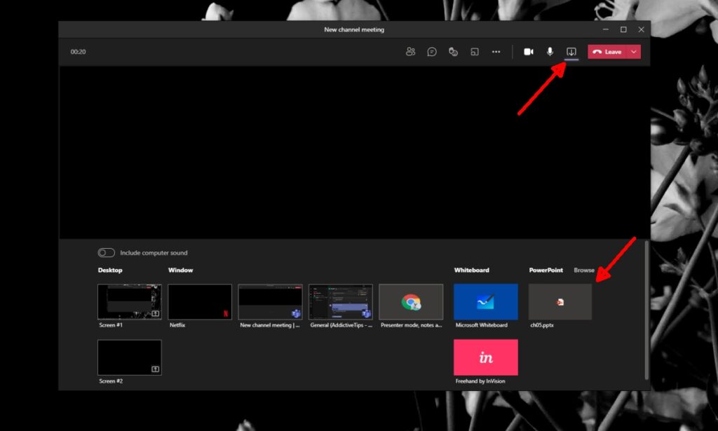 How to use Microsoft Teams presentation mode