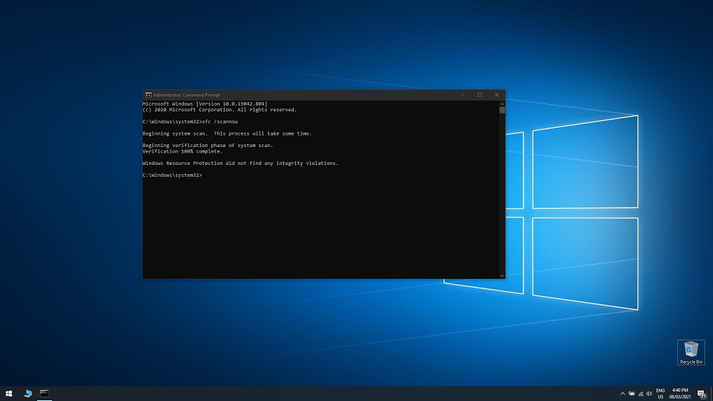 system file checker scannow