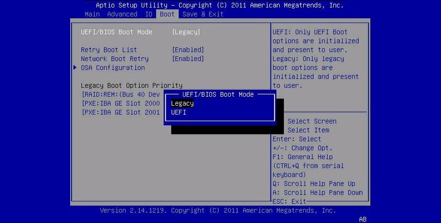 Windows shows UEFI Legacy BIOS Boot mode