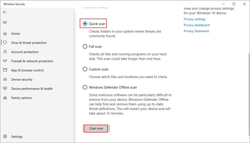 windows 10 quick scan due windows 10 quick scan due