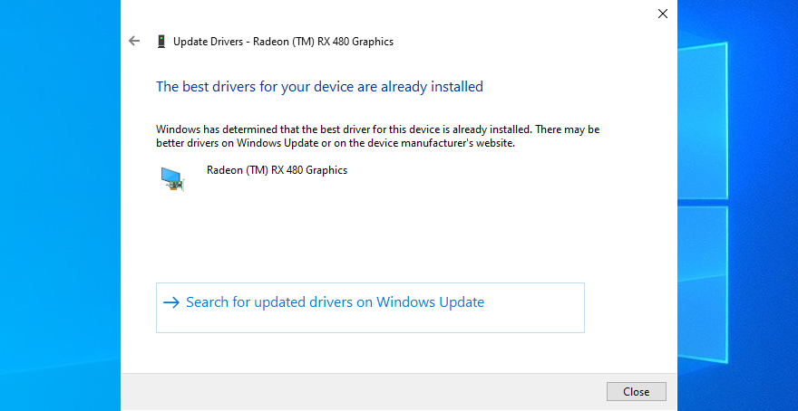 best drivers for your device are already installed