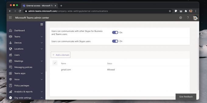 microsoft teams external access